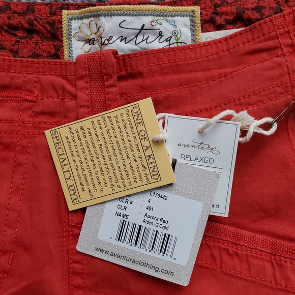 Adventura Women's Arden Capri, Aurora Red, 4 - Picture 3 of 3